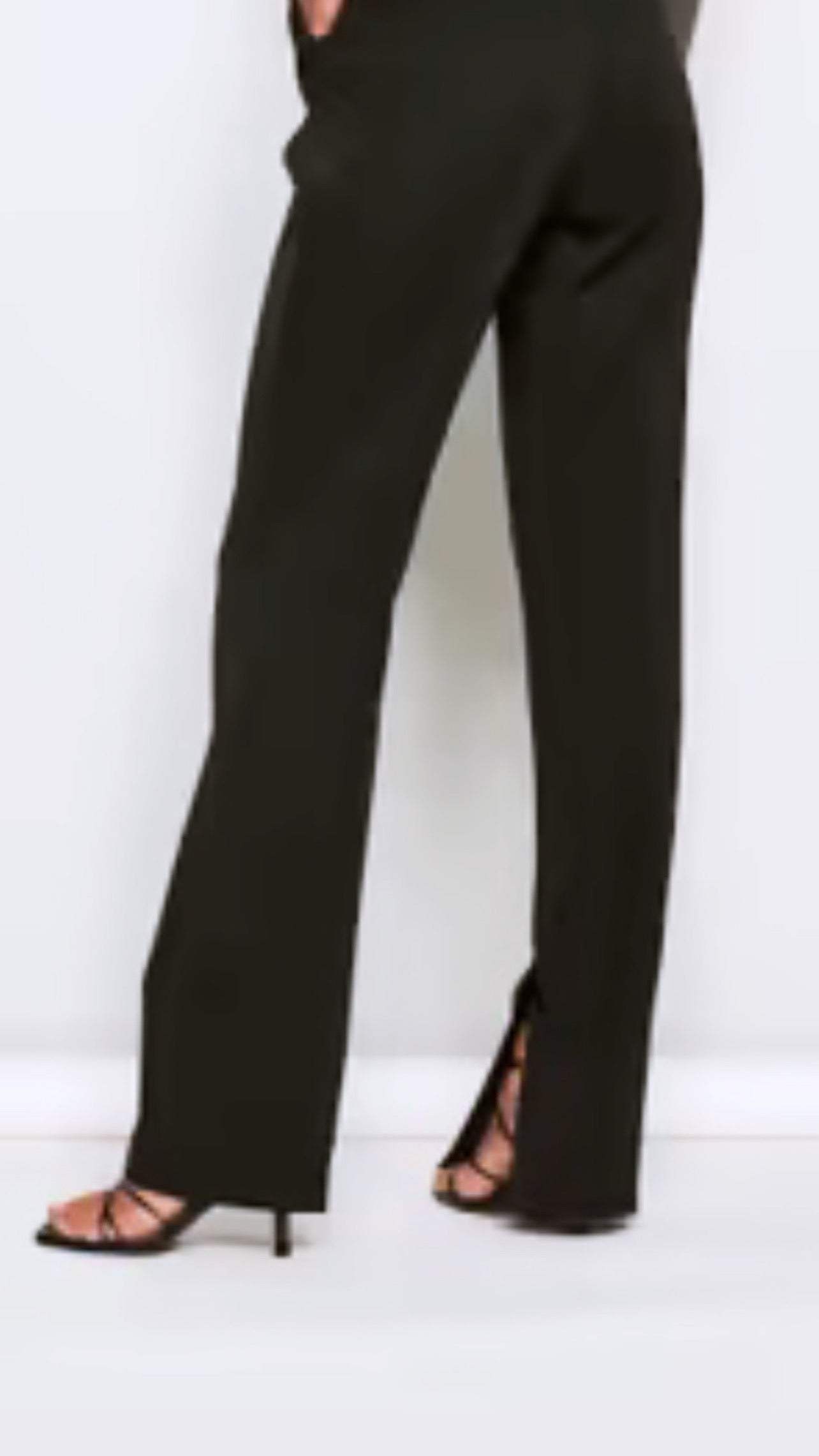 Buxur Black Visible Seam Ankle Slit 5081