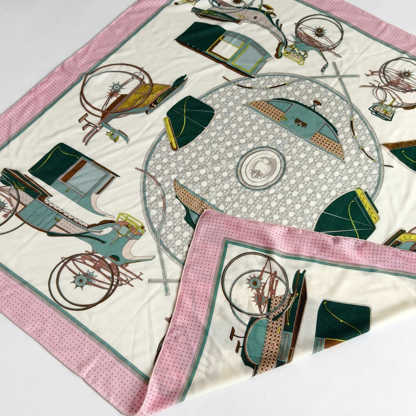 Royal Horse Scarf Pink/Beige