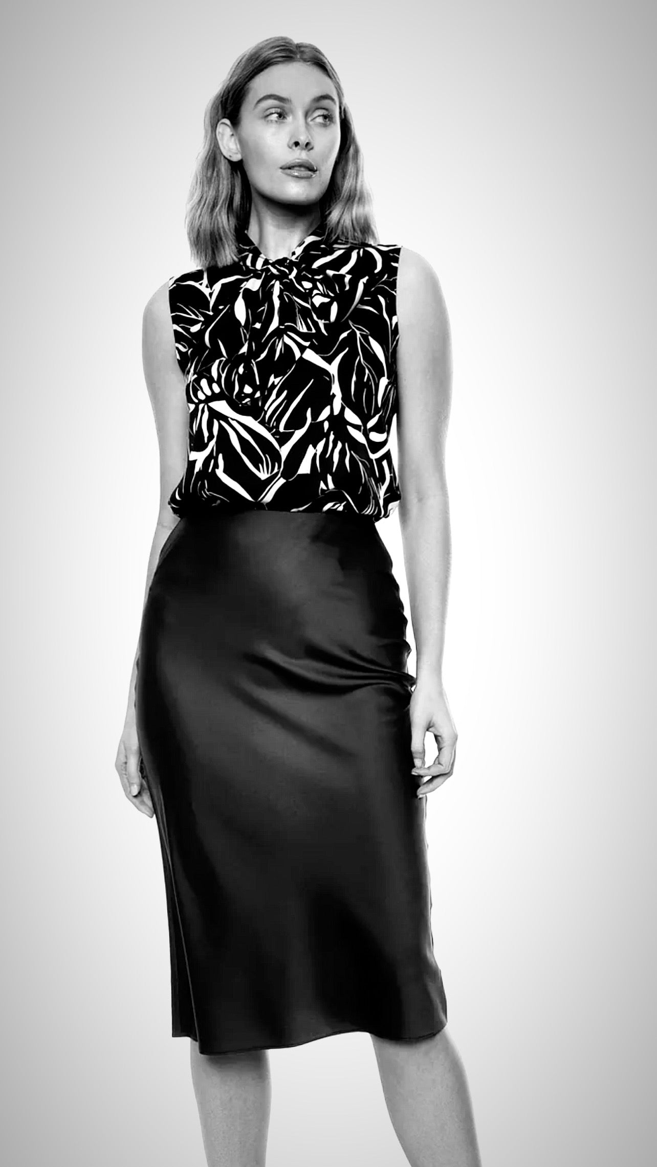 Skirt Satin Black