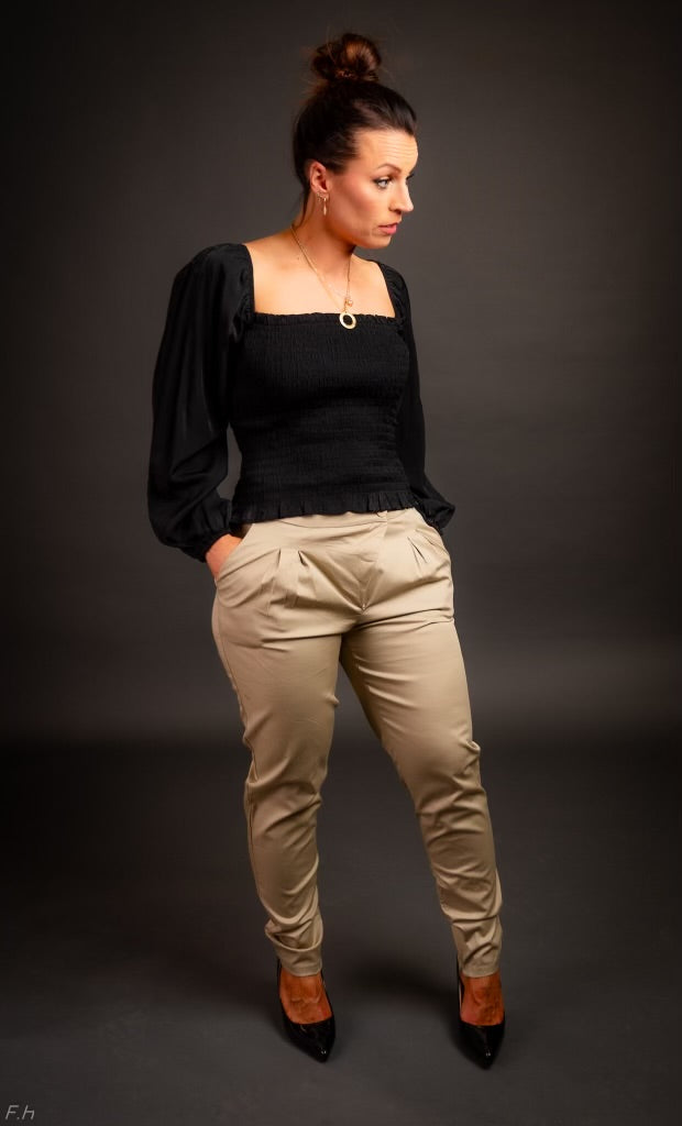 Buxur Boyfriend Loose Beige
