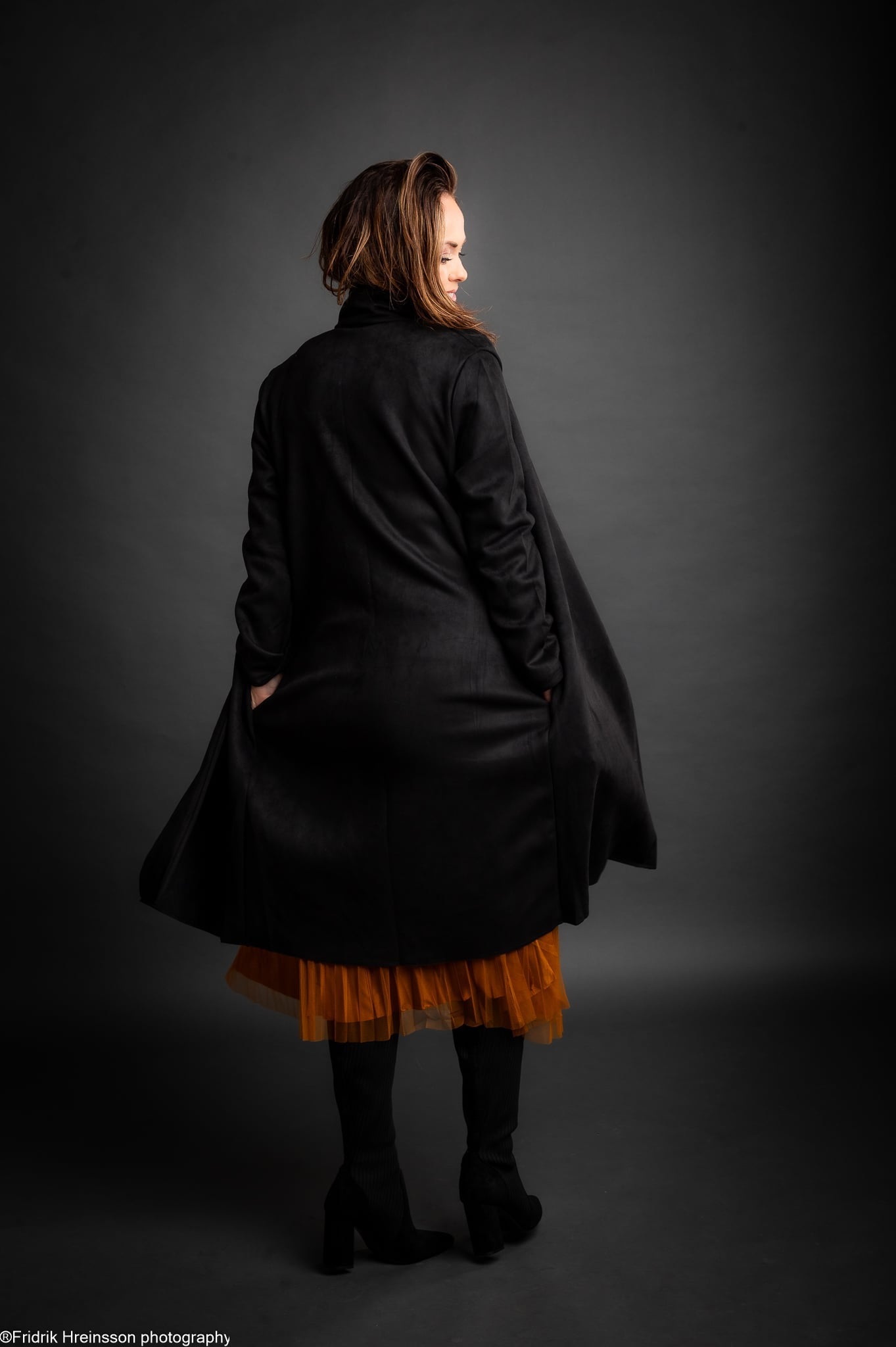 Vegan Suede Trenchcoat Black