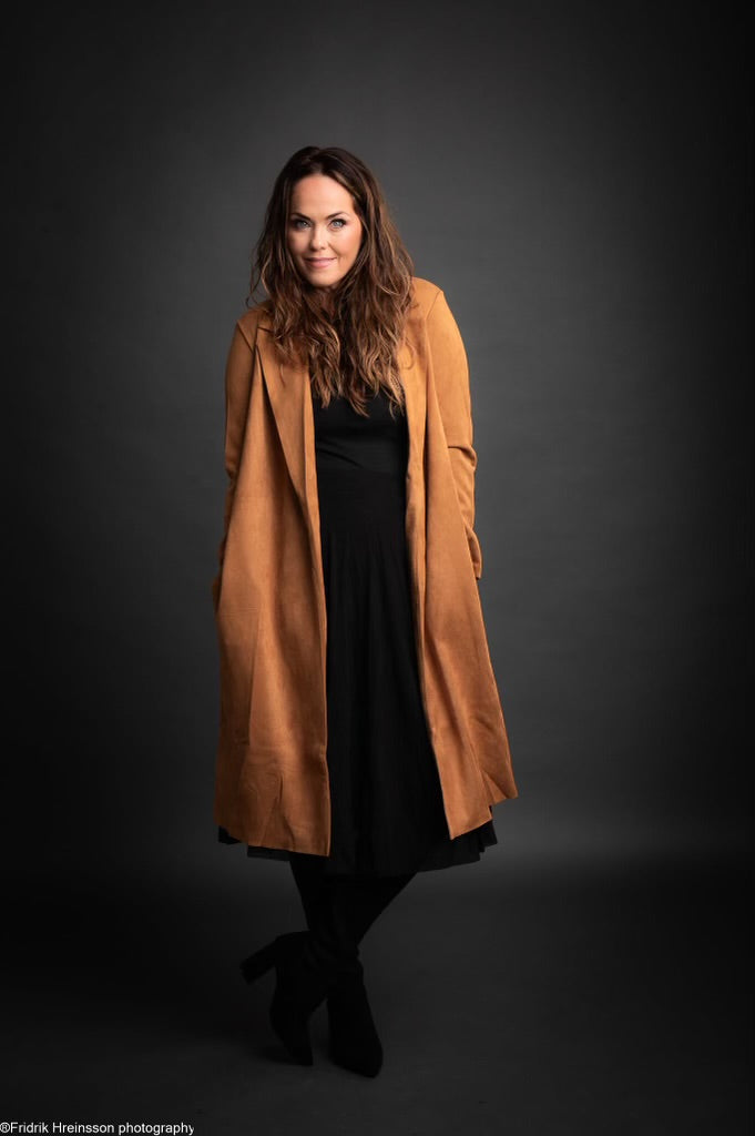Vegan Suede Trenchcoat Camel