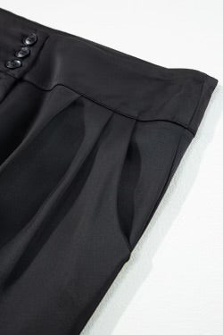 Buxur Cyrus Svartar Satin