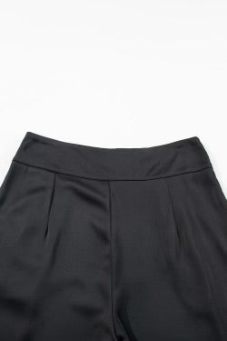 Buxur Cyrus Svartar Satin