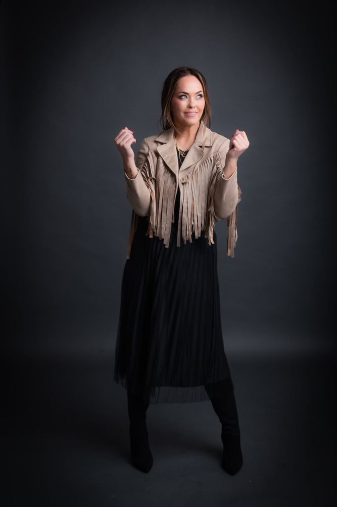 Kögur Jakki Beige Stuttur