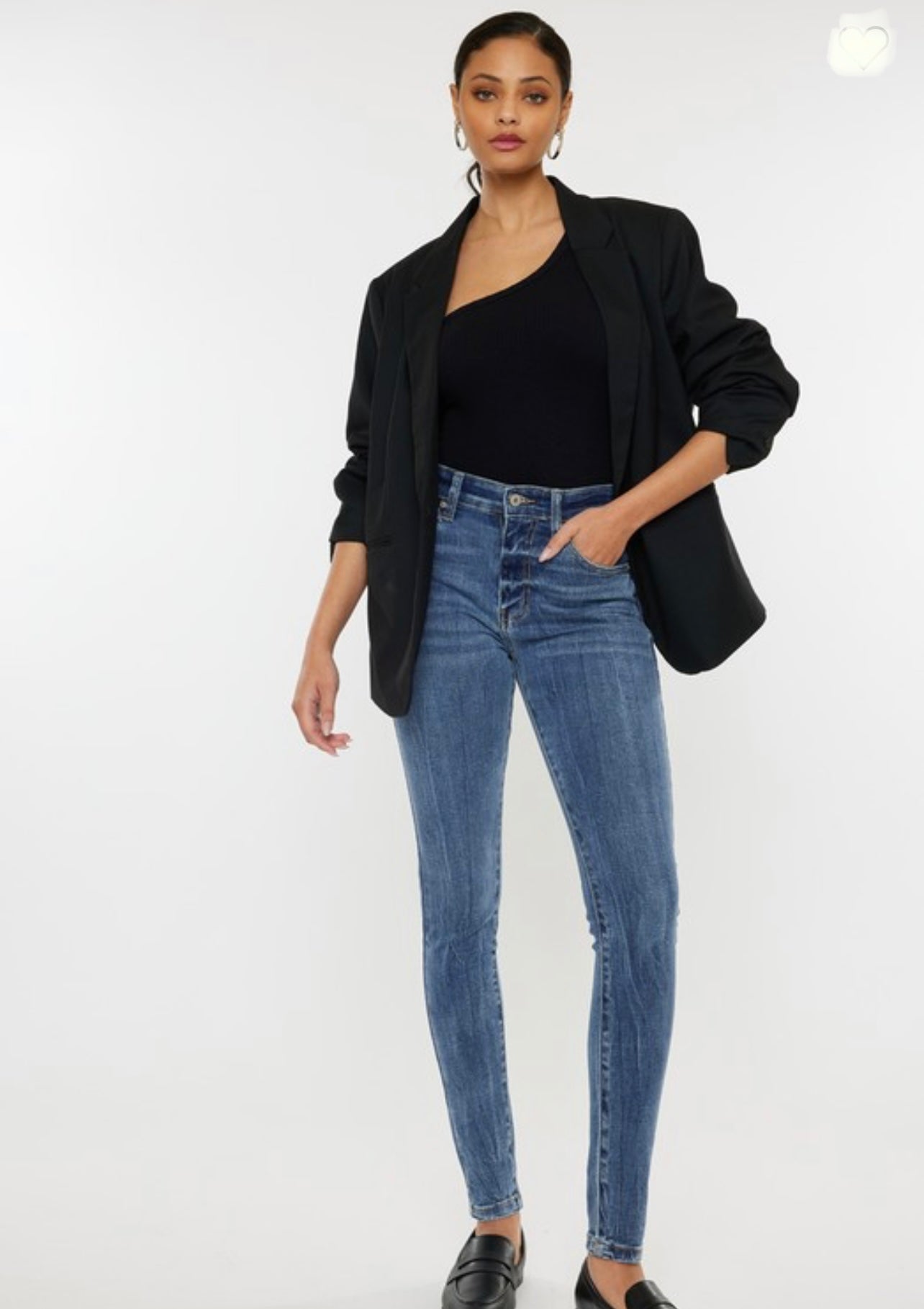 Gallabuxur KC 7085 Ljósar High Waist