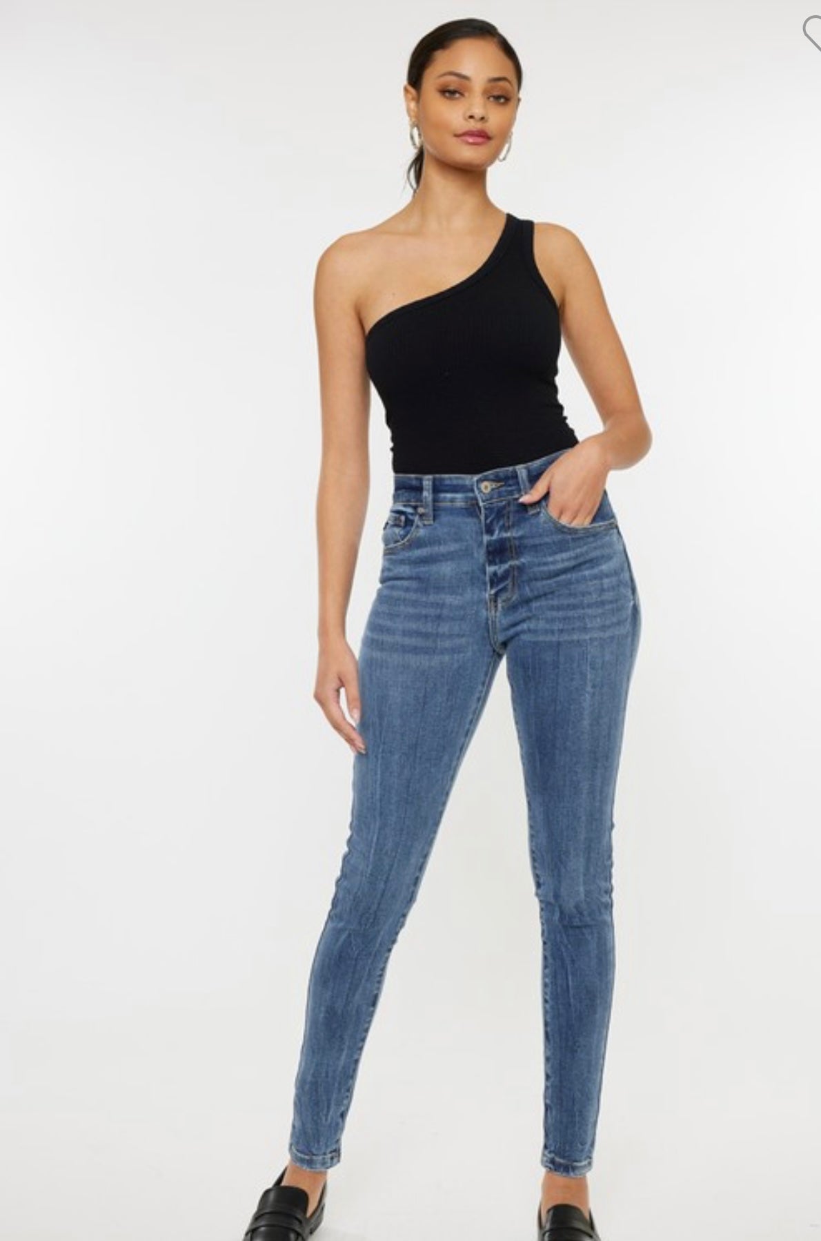 Gallabuxur KC 7085 Ljósar High Waist