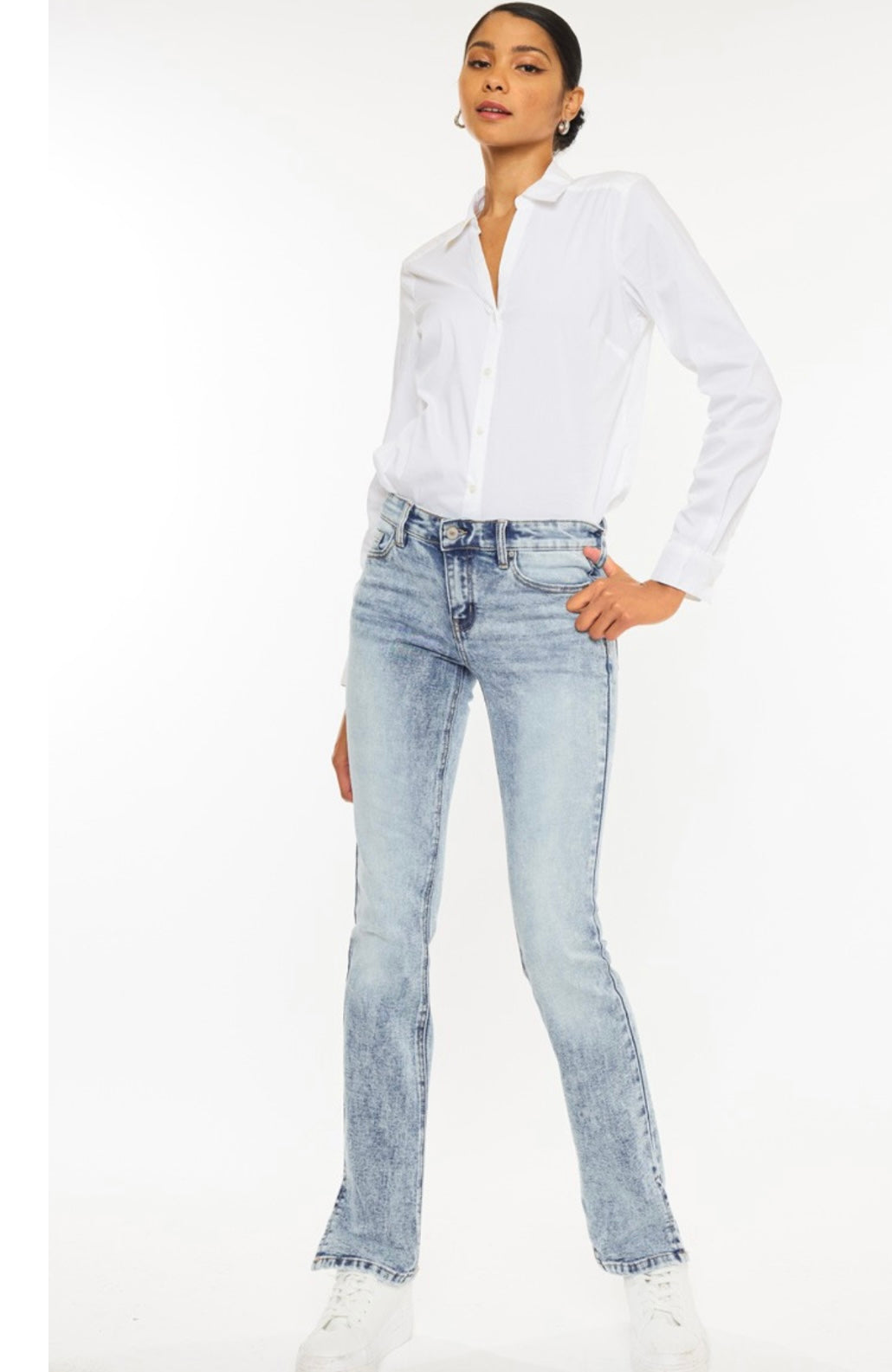 Gallabuxur KC Flare Jeans m/klauf 7995L