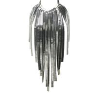 Long Fringe Metal Body Chain Necklace.