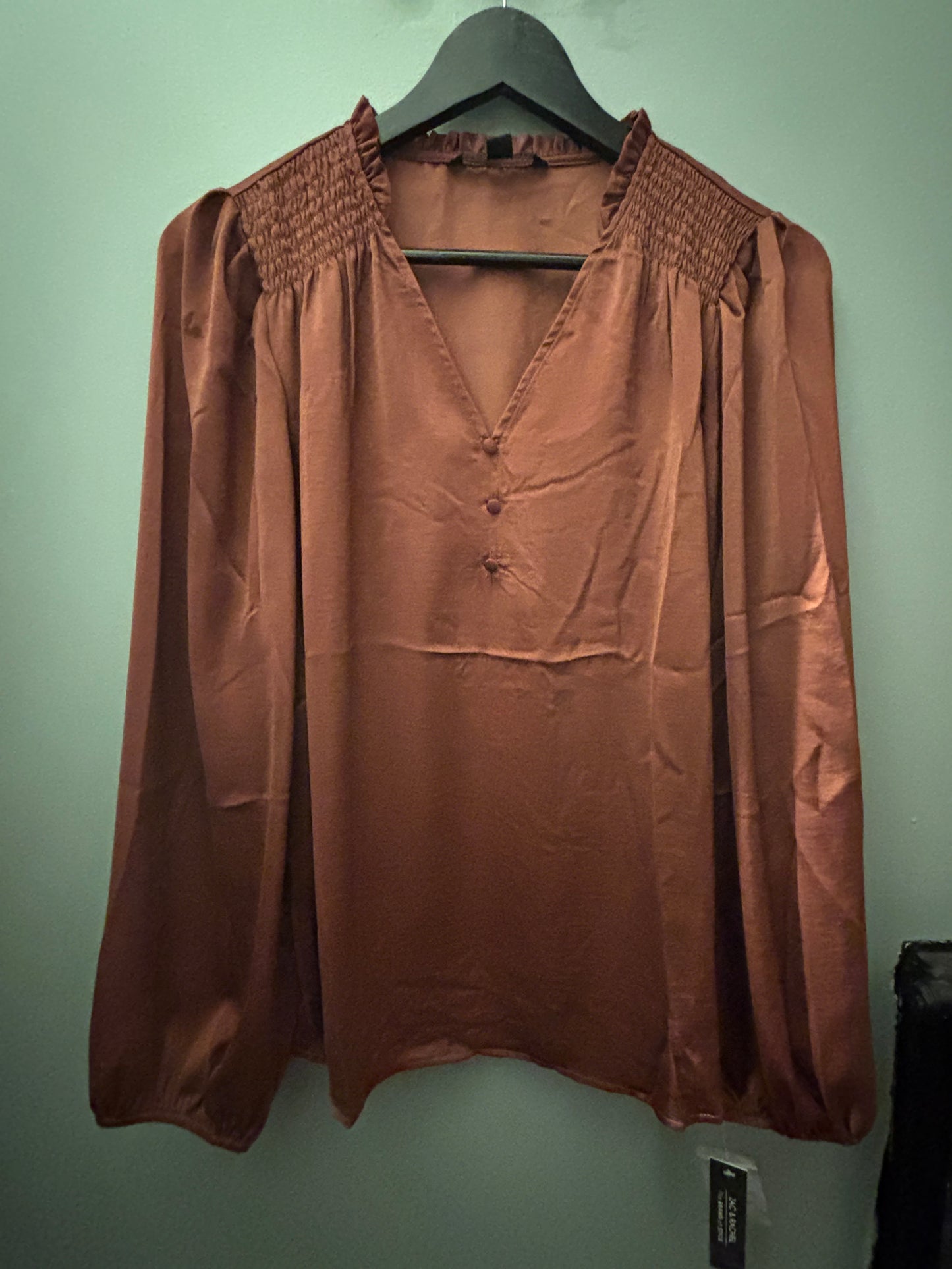 Blússa Satin Whiskey Brown