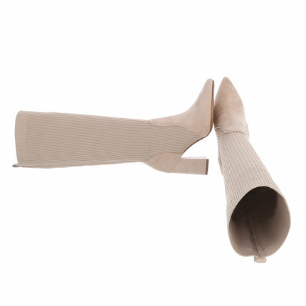Paris High Heel Boots Offwhite- 910S Central Iceland