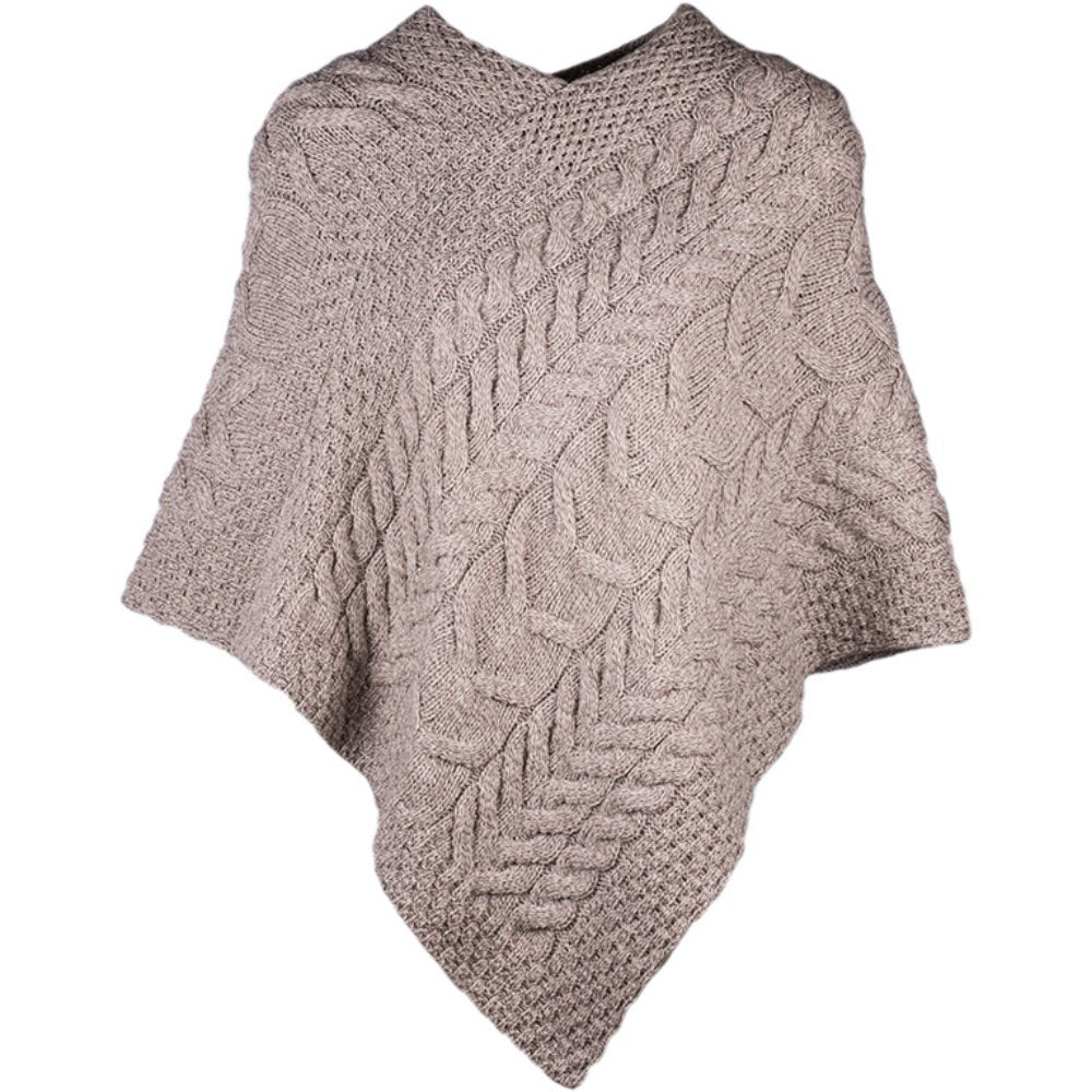 Walker and Hawkes Merino Ullar Poncho Gray