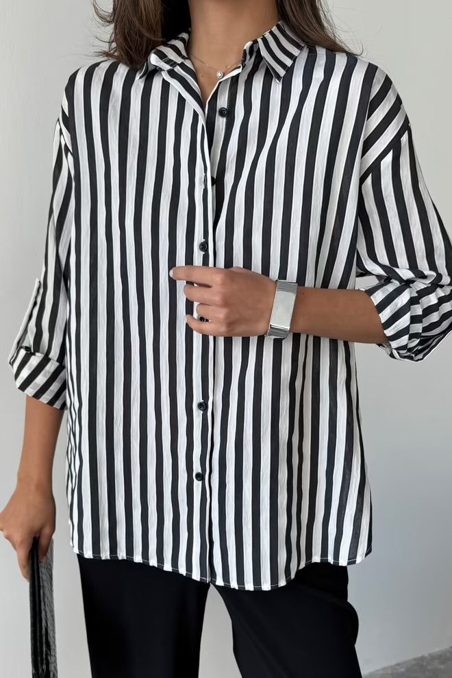 Sofia Striped Shirt Linen