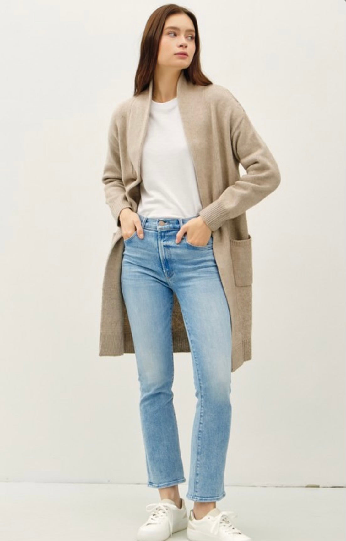 Peysa Síð Beige 64237