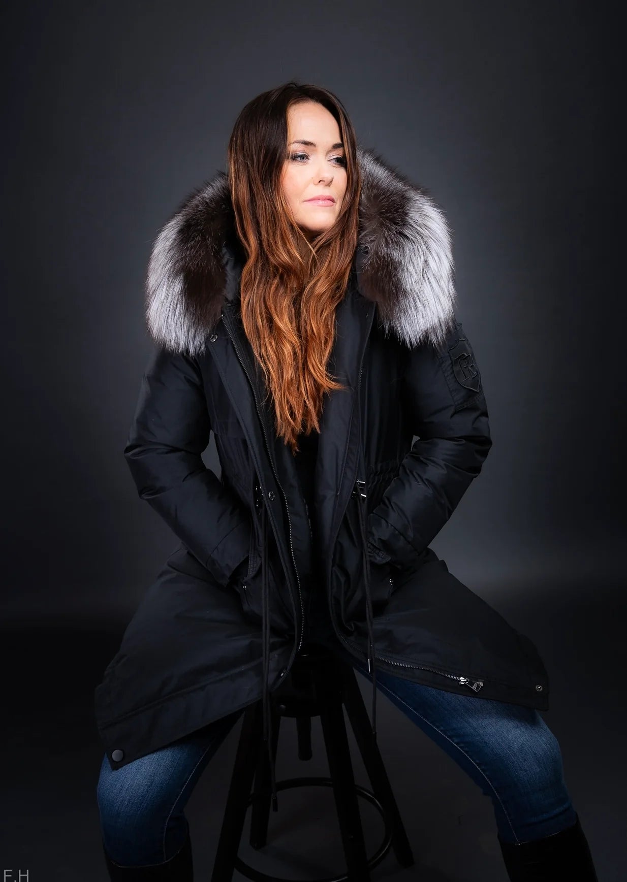 Akureyri Parka - Silfur Refur - Ekta feldur
