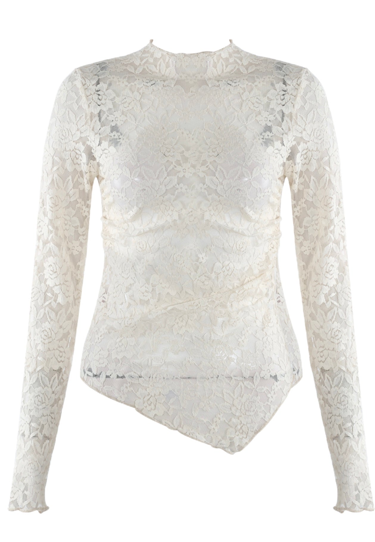 Toppur Anne Lace Long Sleeve Beige 15559-1