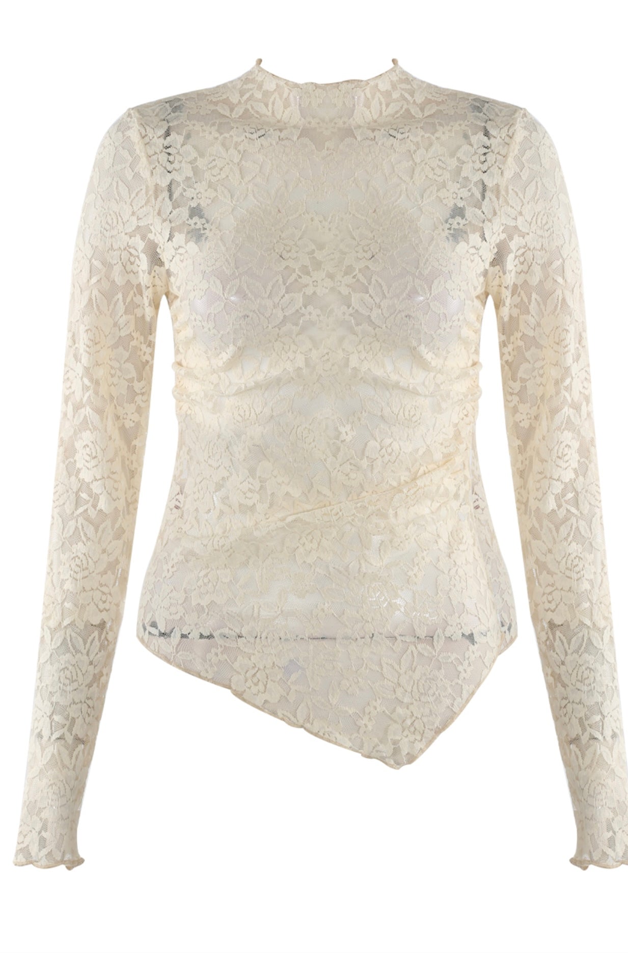 Toppur Anne Lace Long Sleeve Beige