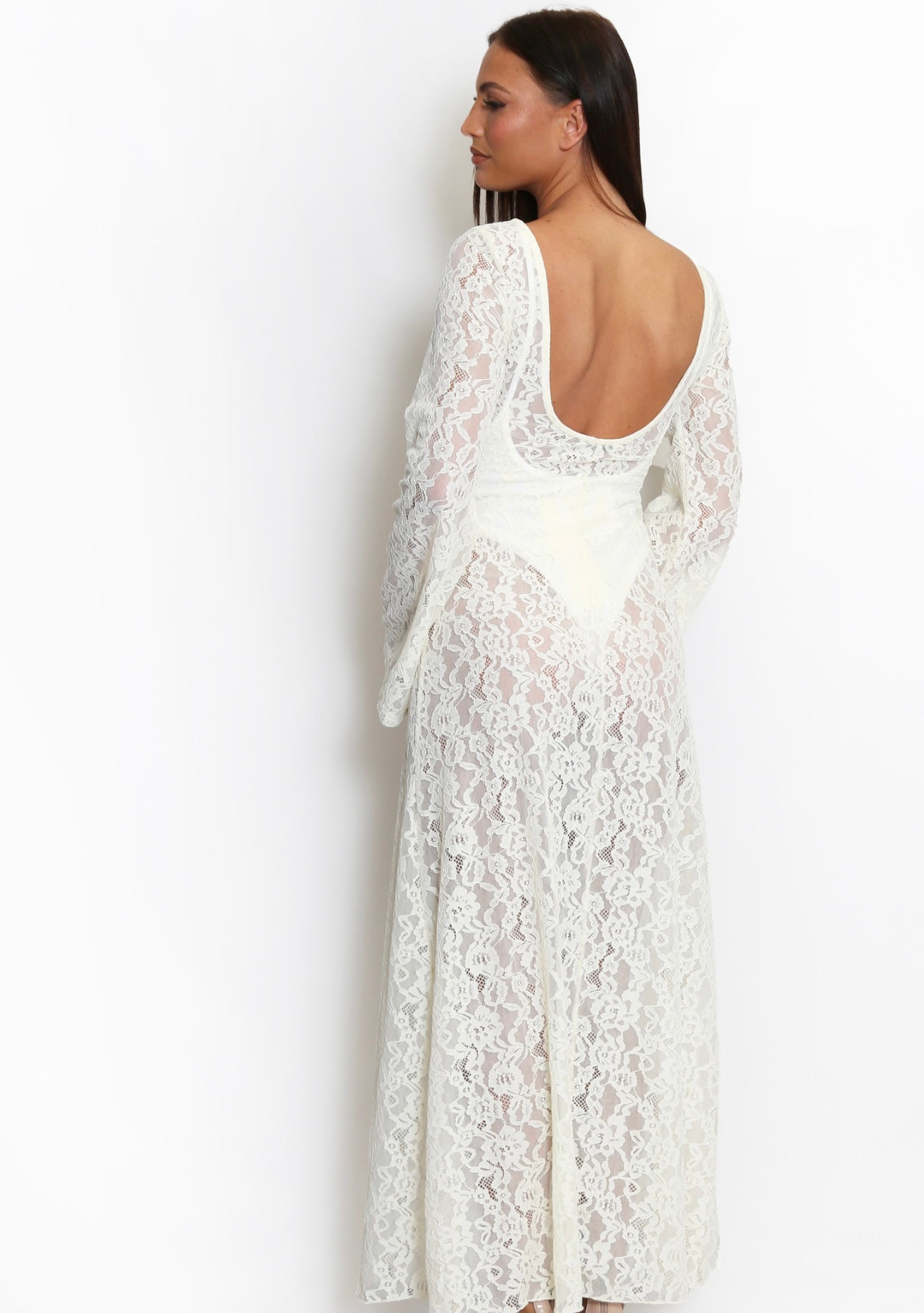 Kjóll Michell Mesh Lace Midi Dress 15681 Central Iceland