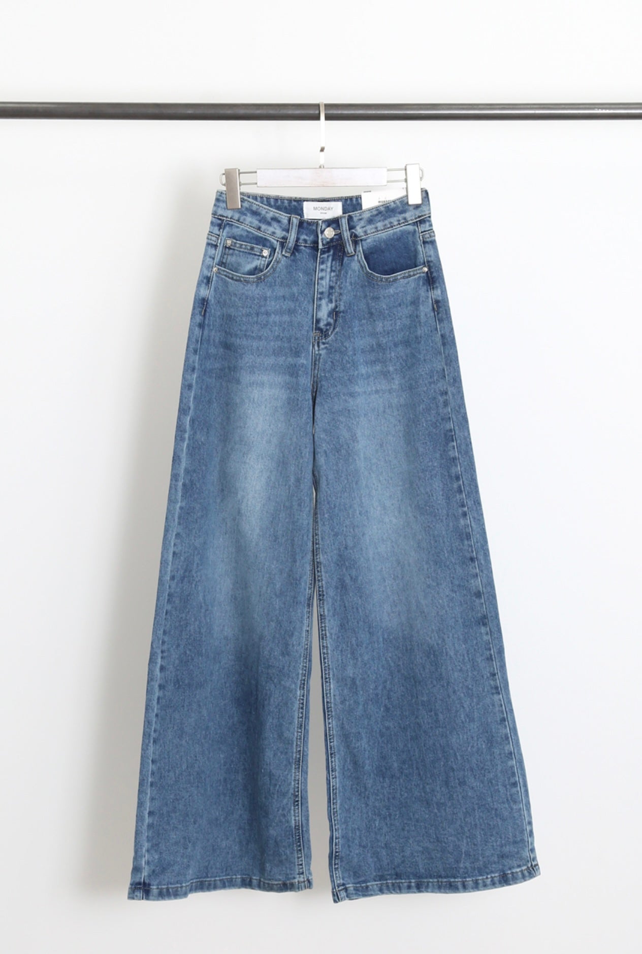 Gallabuxur Eve Wide Palazzo Leg Jeans Dark