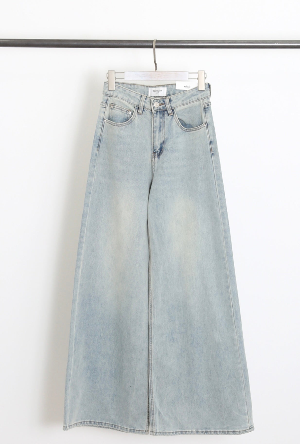 Gallabuxur Eve Wide Palazzo Leg Jeans Light