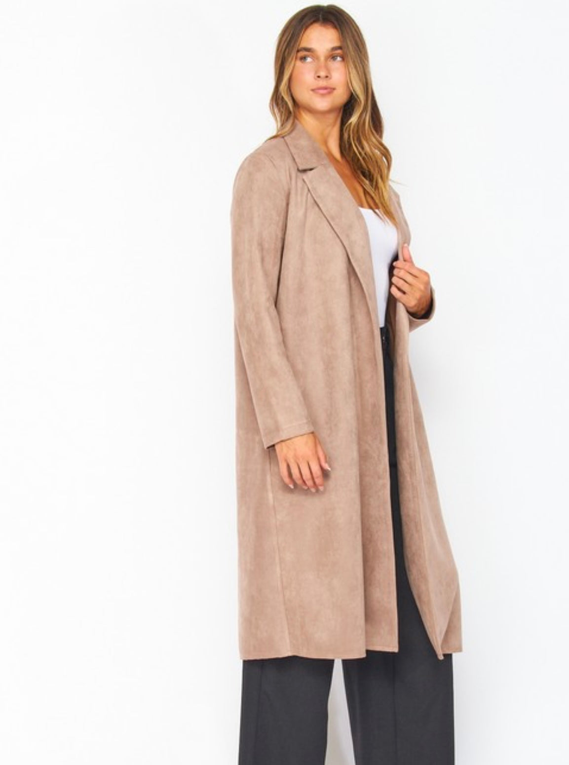 Vegan Suede Trenchcoat Coco