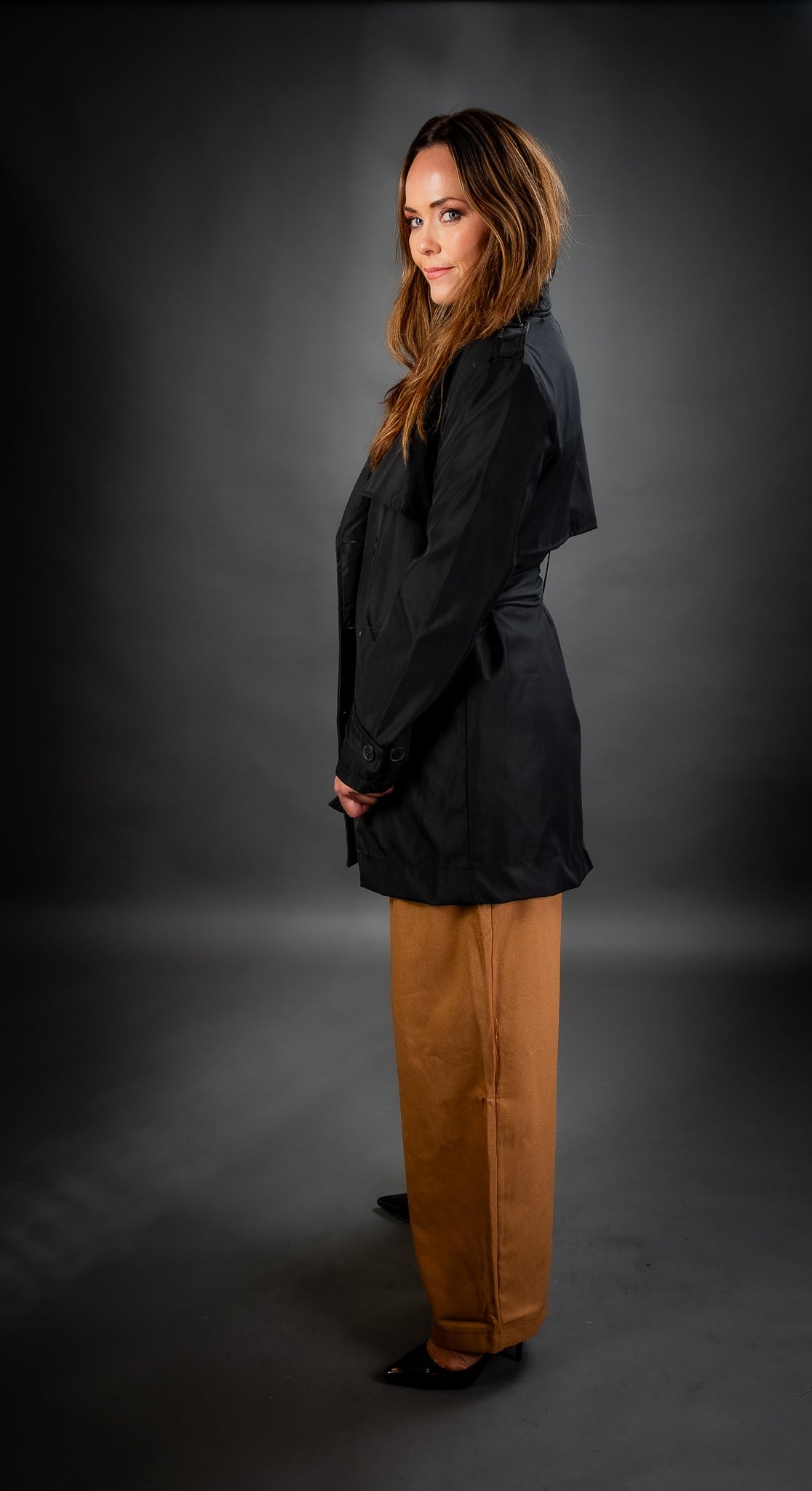 Beatriz Rykfrakki Black