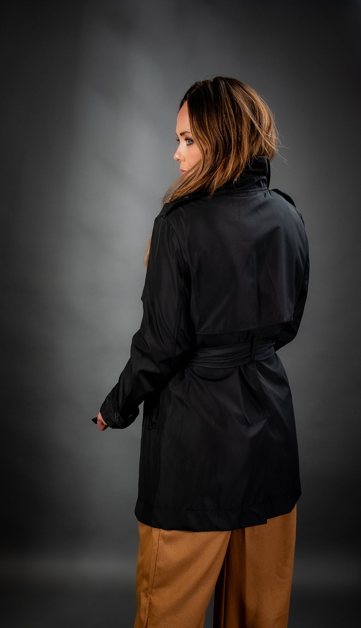 Beatriz Rykfrakki Black