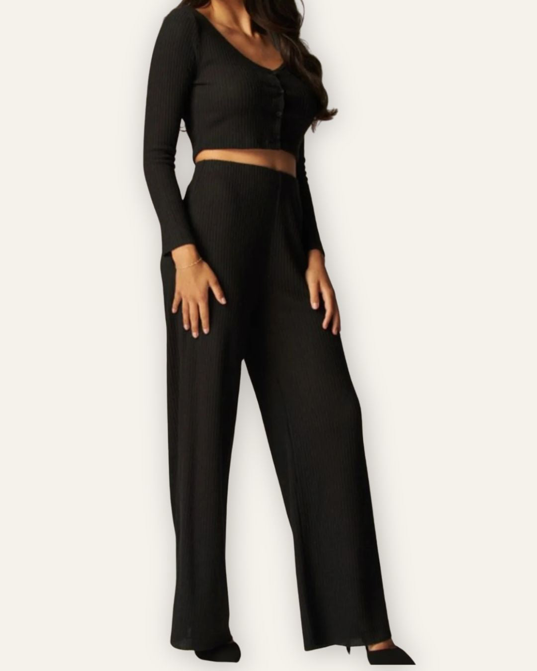 Melange Two-Pieces Black
