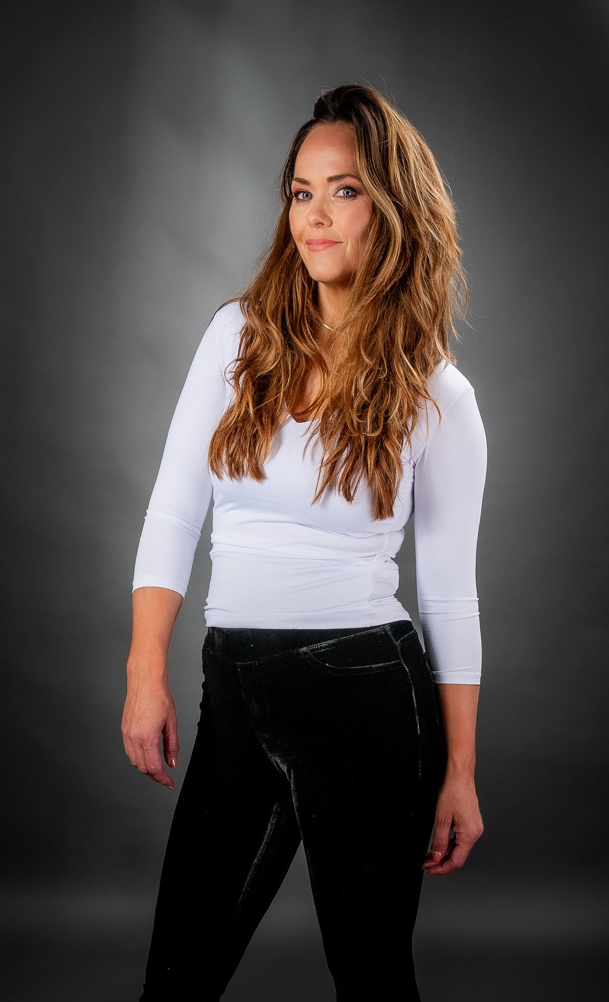 Alana basic T-shirt,Toppur með kvart ermum.￼￼ ￼