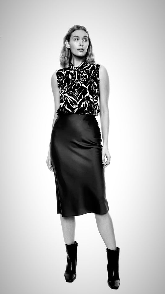 Skirt Satin Black