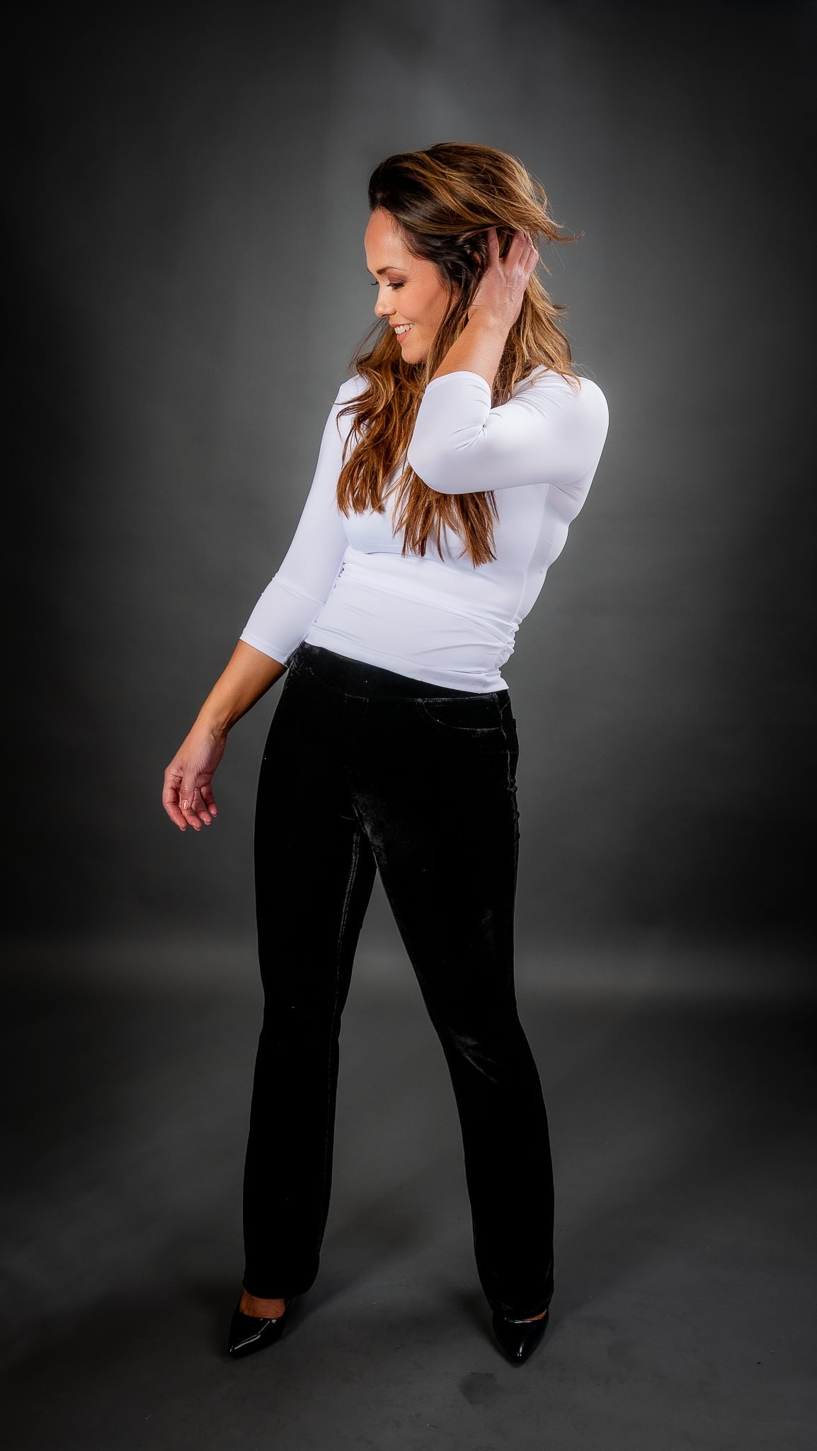 Alana basic T-shirt,Toppur með kvart ermum.￼￼ ￼