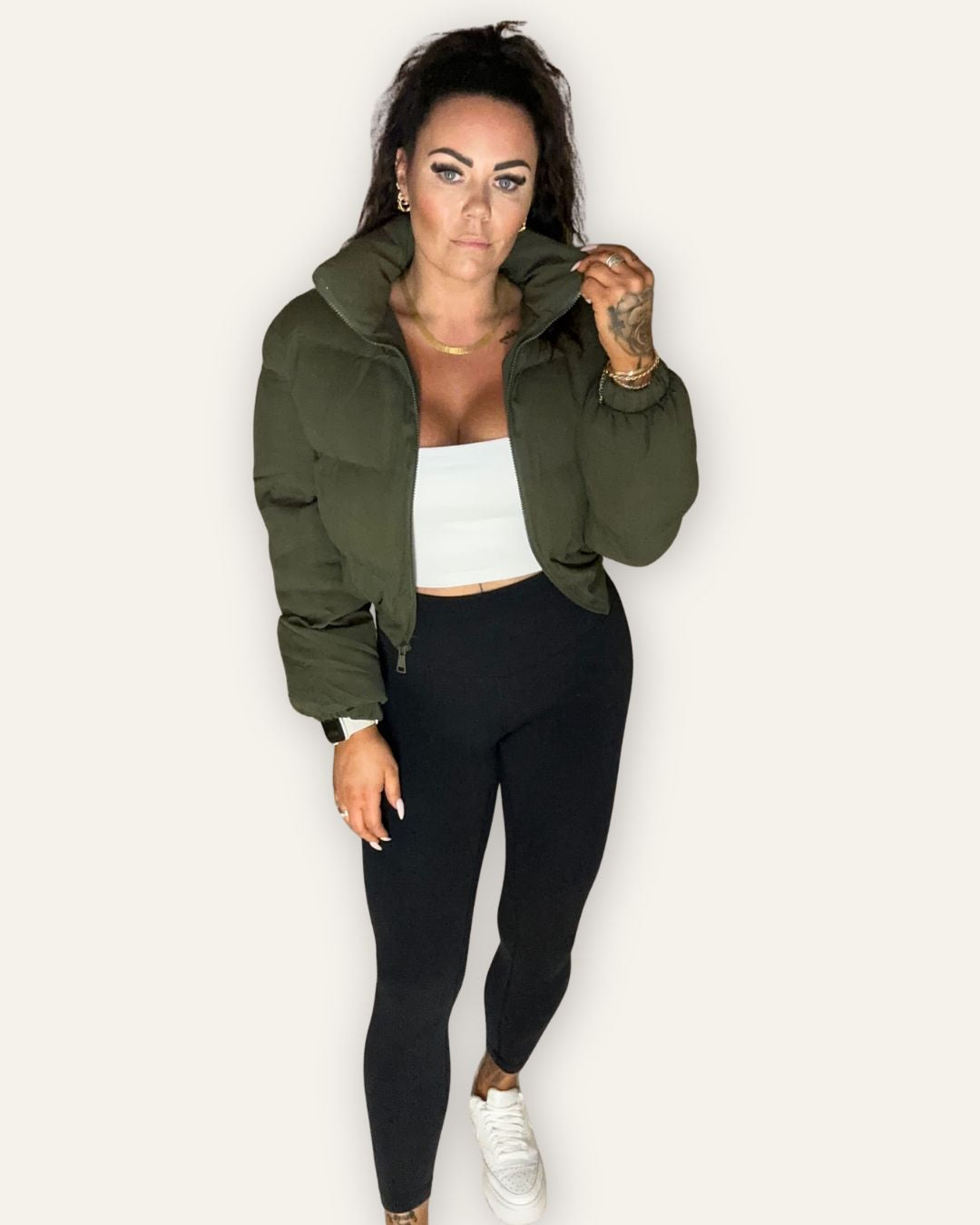 Bomber Cropped Jacket Kakhi Central Iceland