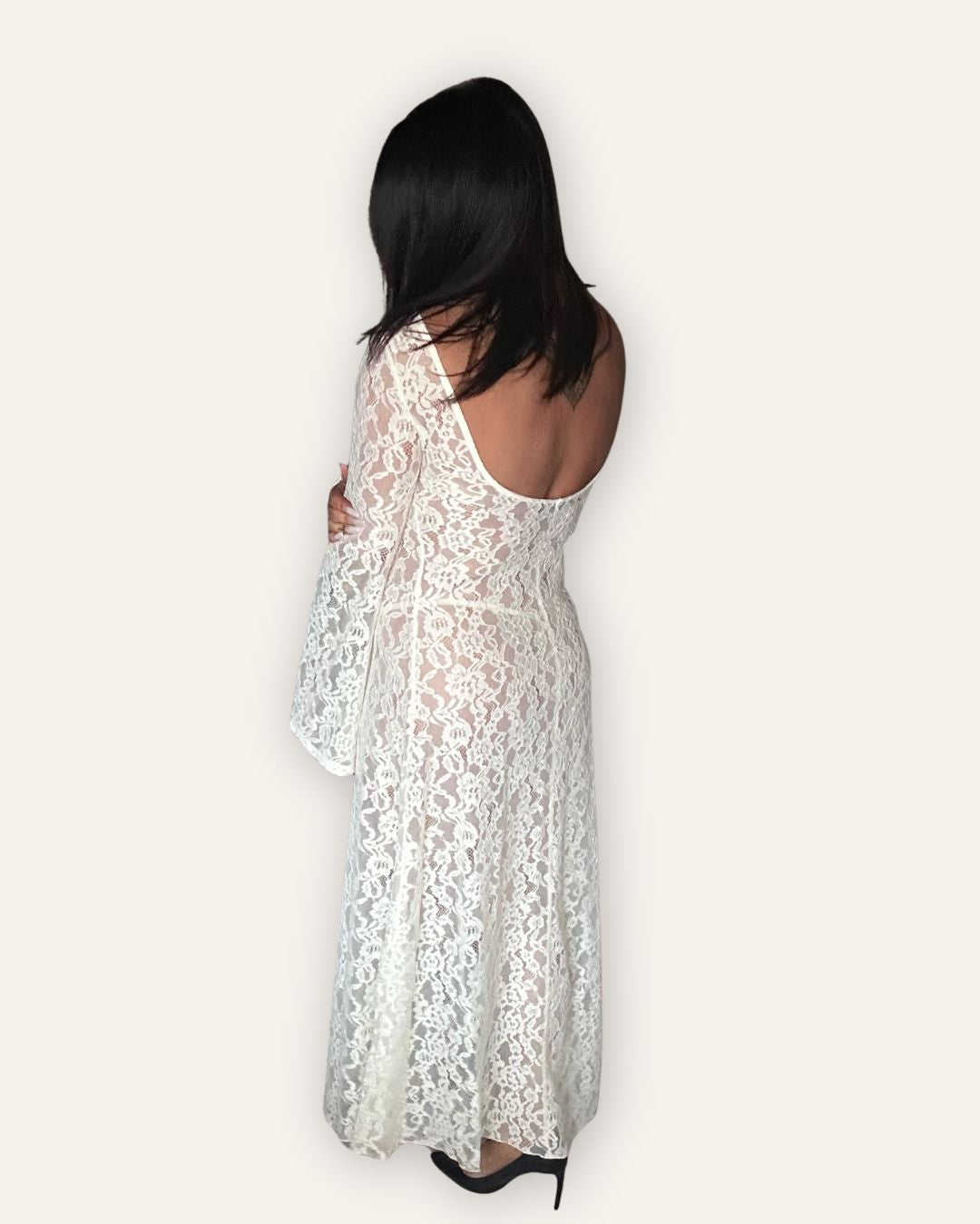 Kjóll Michell Mesh Lace Midi Dress 15681 Central Iceland