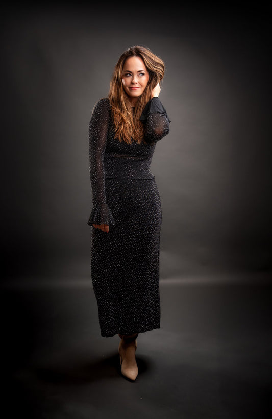 Haley Diamante Top and Midi Skirt Set 15648-2