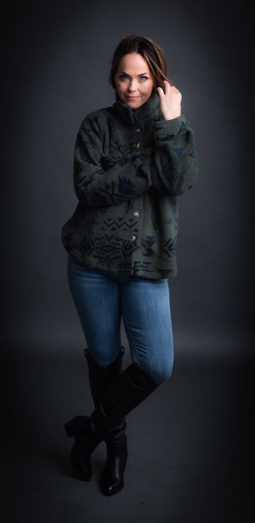 Skyrtujakki Kúreka Olivu Grænn