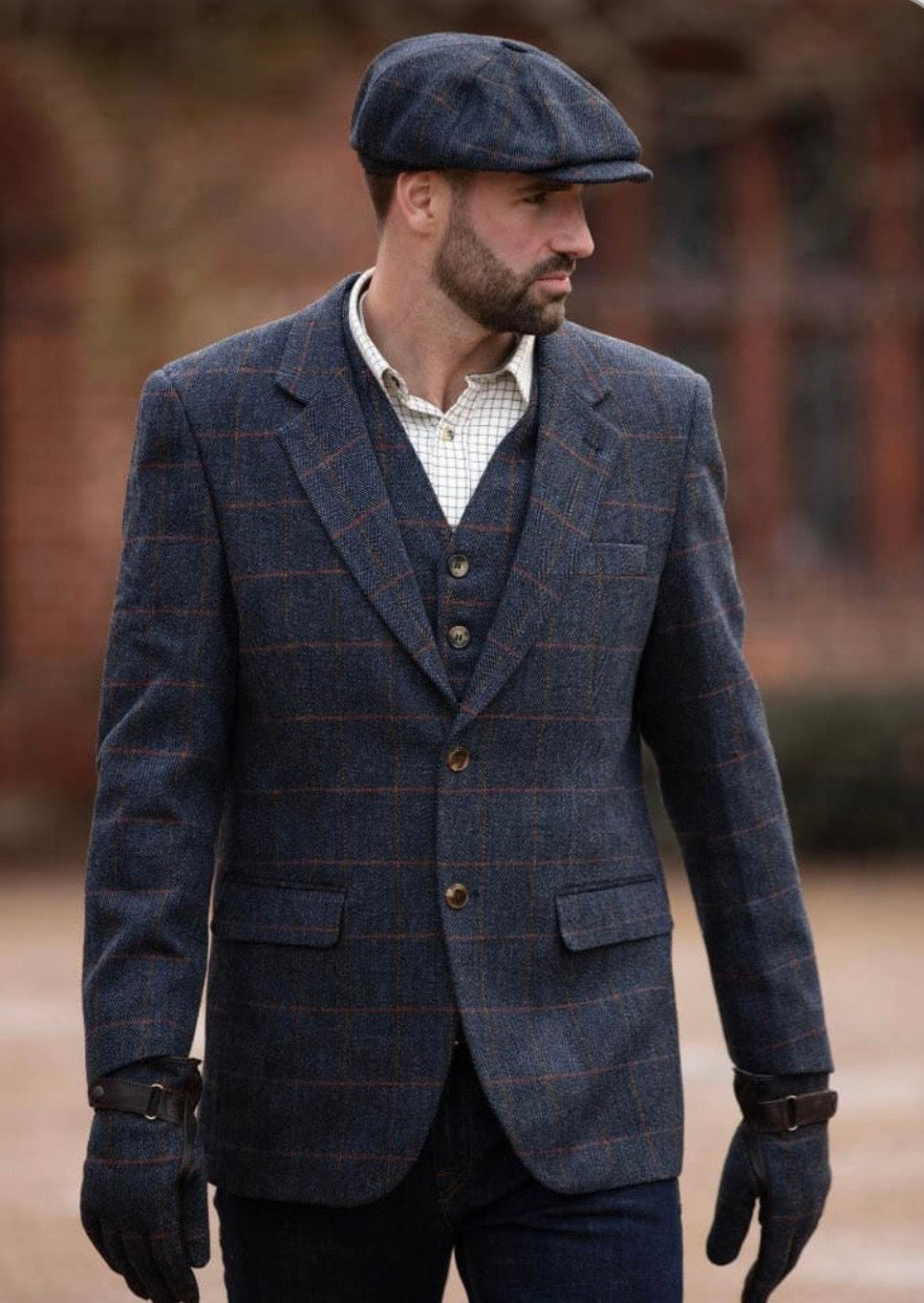 Blazer Walker and Hawkes Men´s Derby Tweed Blue Central Iceland