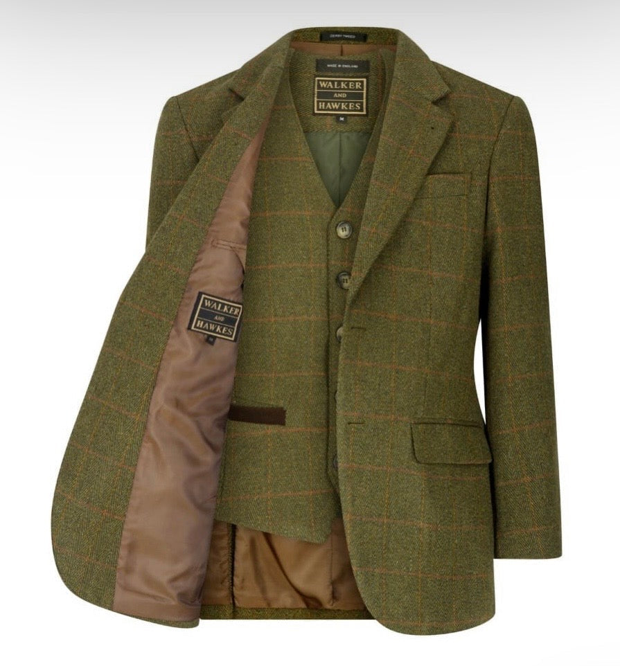 Blazer Walker and Hawkes Men´s Derby Tweed Green Central Iceland