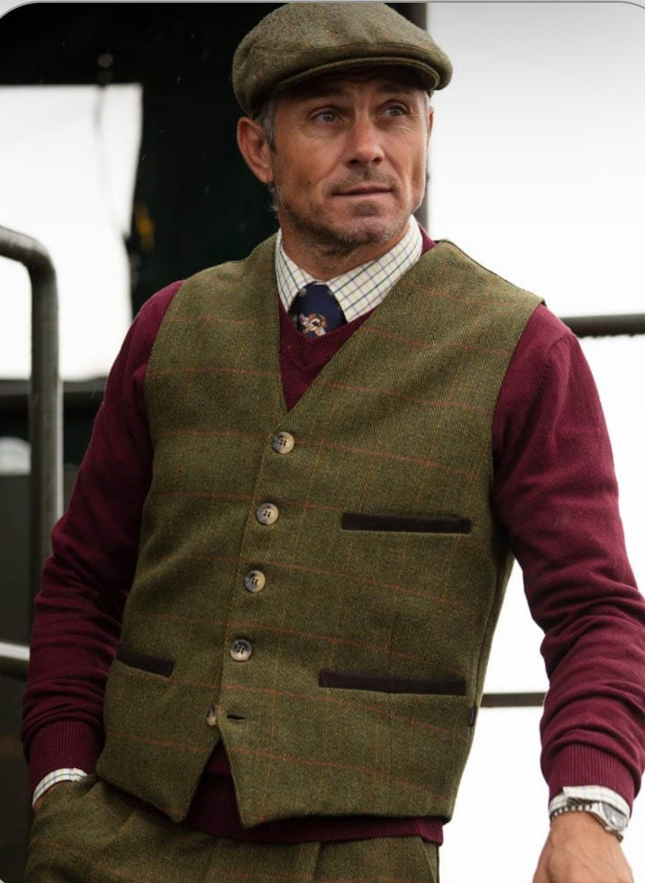 Vesti Herra Tweed Green/Dark Sage Central Iceland
