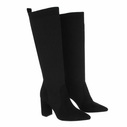 Paris High Heel Boots Black