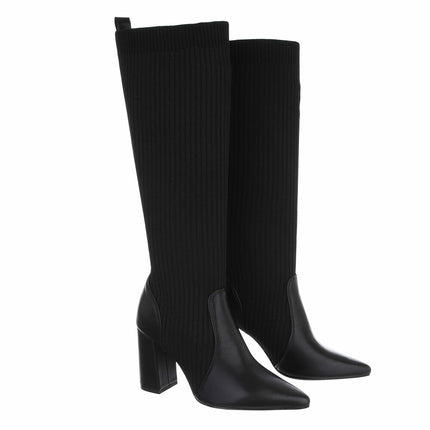 Paris High Heel Boots Black