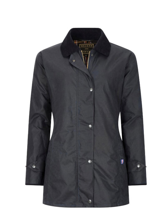 Wax Jakki Victoria Navy. Walker and Hawkes Jacket Color Central Iceland