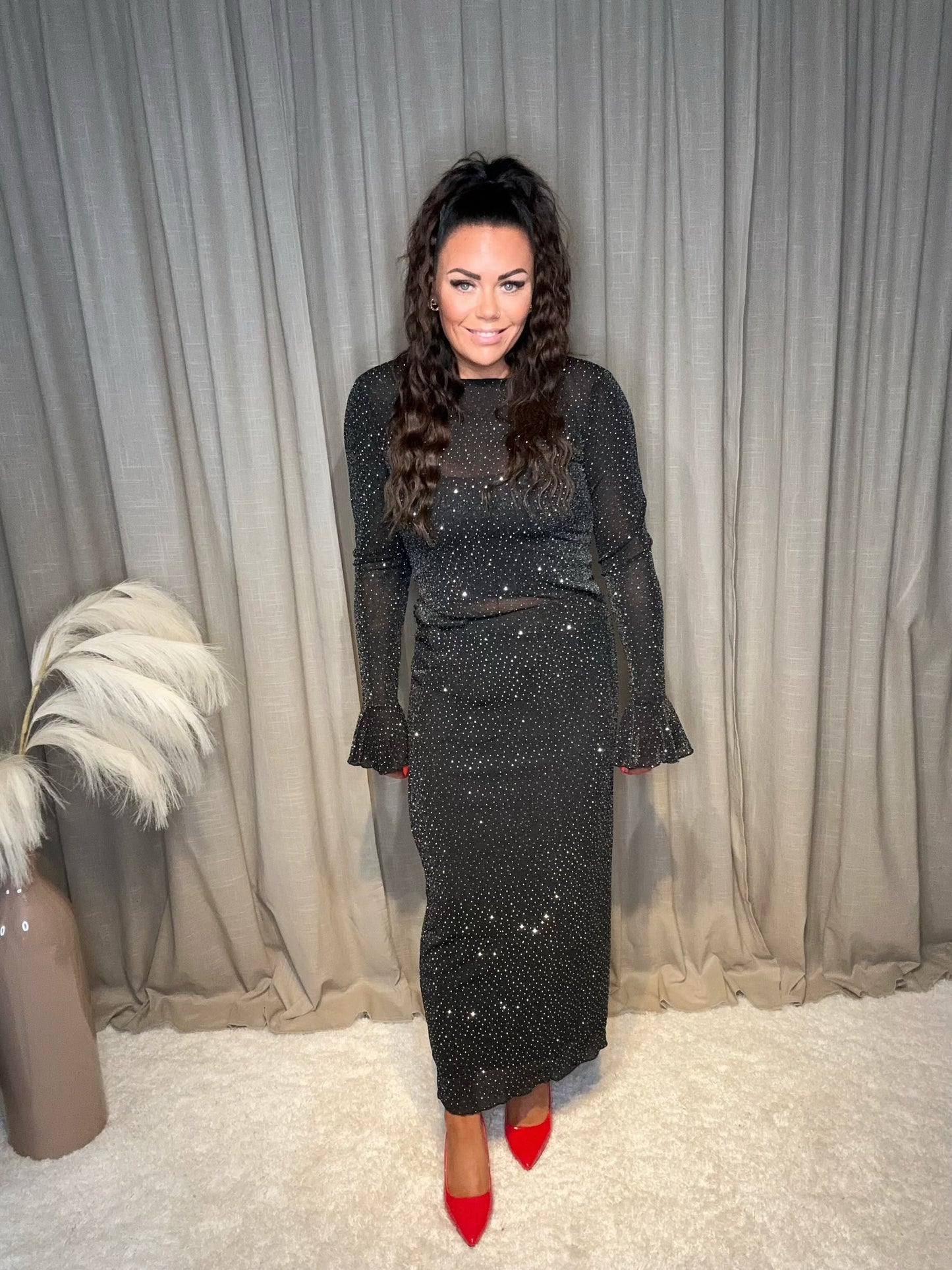 Haley Diamante Top and Midi Skirt Set 15648-2