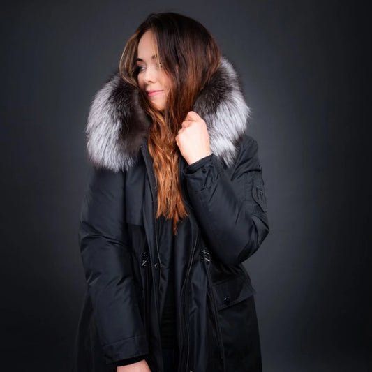 Akureyri Parka - Silfur Refur - Ekta feldur