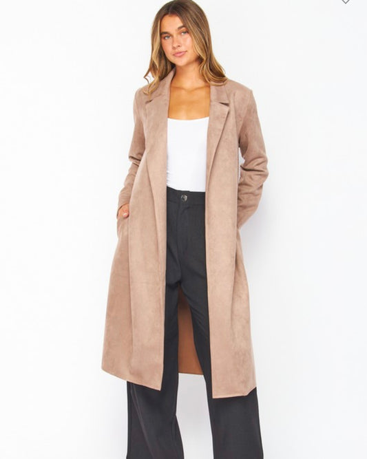 Vegan Suede Trenchcoat Coco