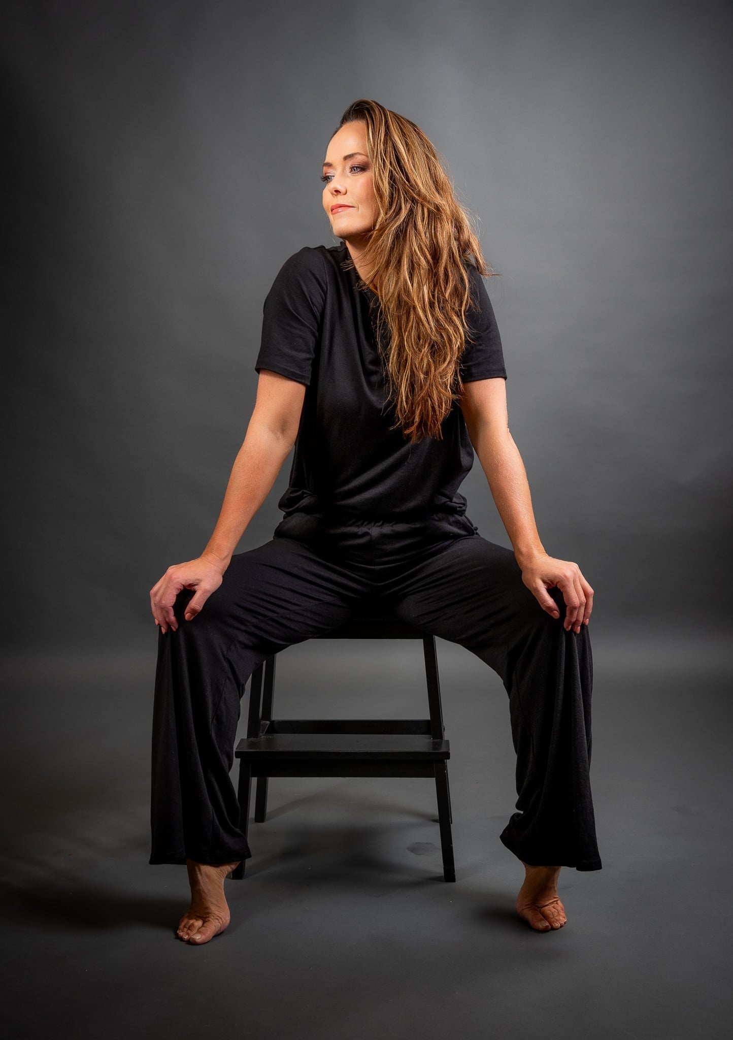 KósýGalli  Black T Shirt 2pcs Wide Leg Pants Central Iceland