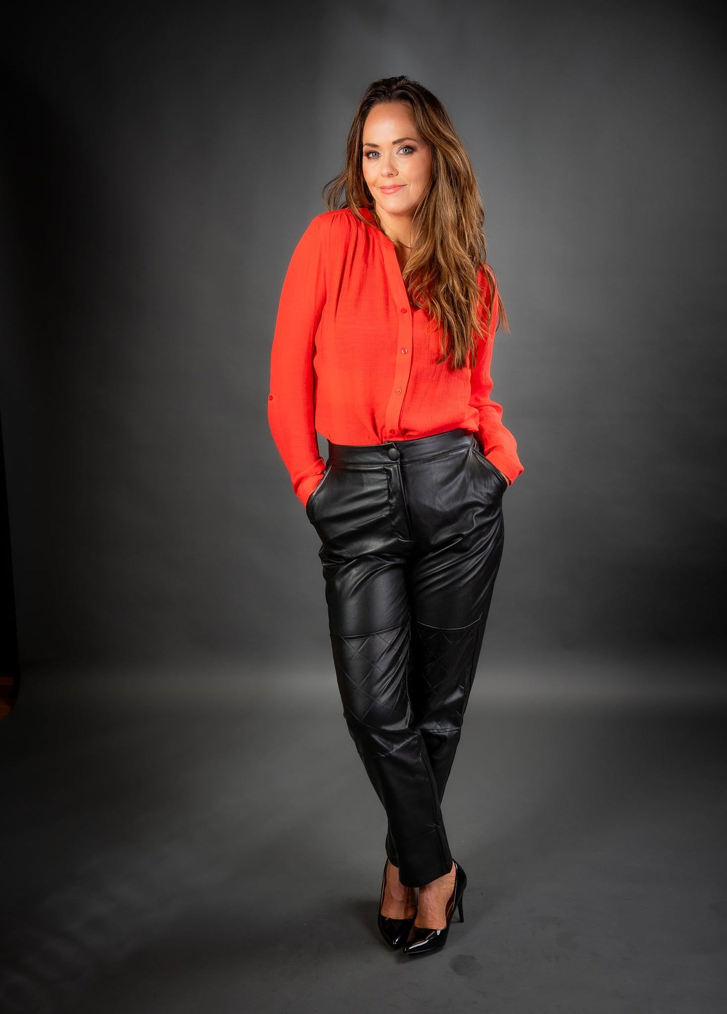 Skyrta Peach See Througe