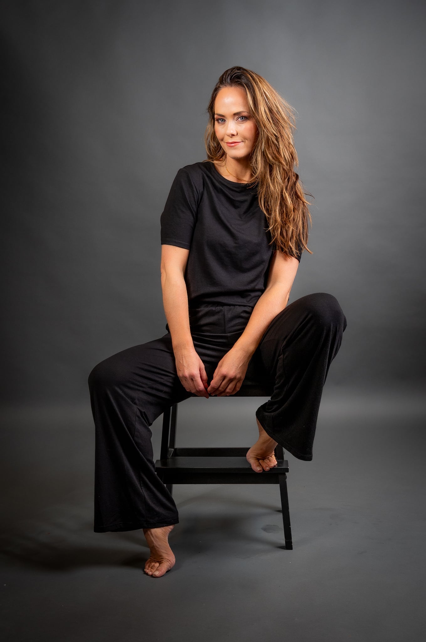 KósýGalli  Black T Shirt 2pcs Wide Leg Pants Central Iceland