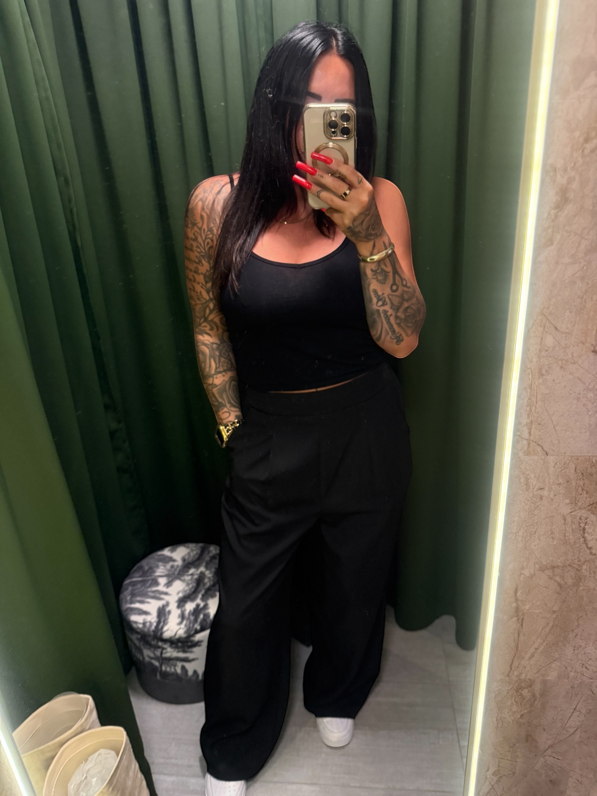 High Waisted Wide Leg Tailored Trousers Central Iceland