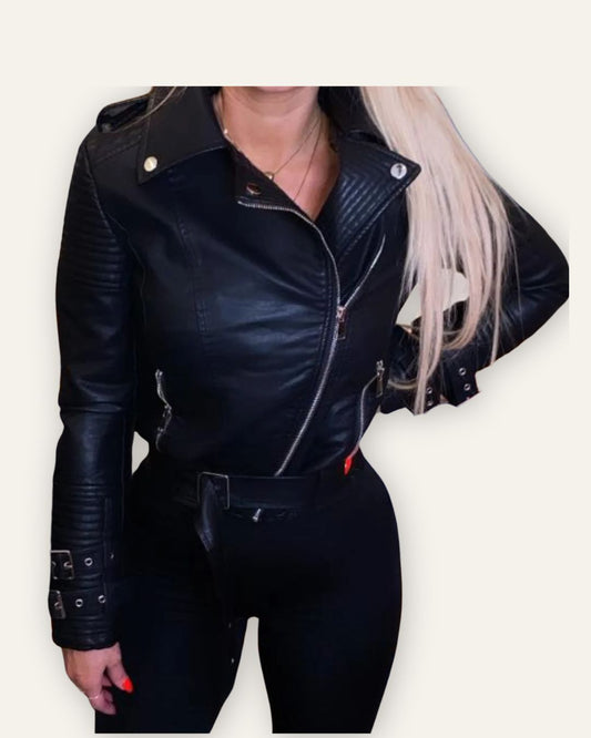 Leðurjakki svartur WS-1012