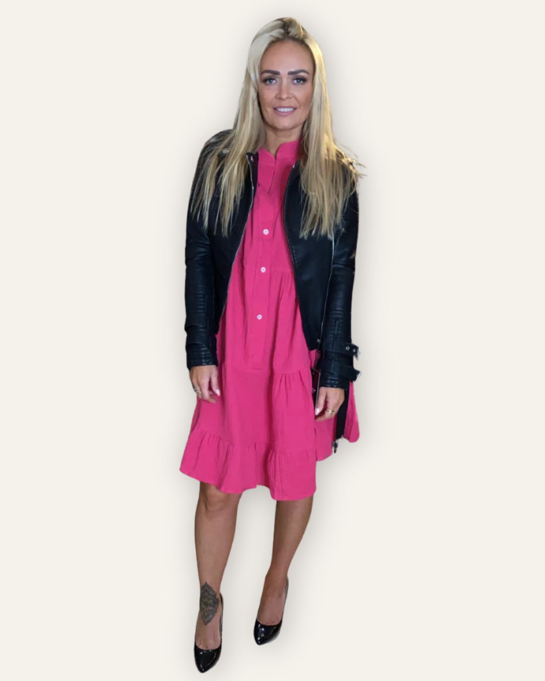 Leðurjakki svartur WS-1012